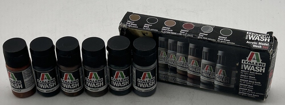 Italeri Model Paint ACRYLIC MODEL WASH SET (6 bottles 20ml)