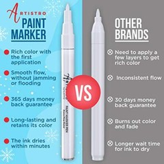 White Paint Pen for Rock Painting, Stone, Ceramic, Glass, Wood, Tire, Fabric,