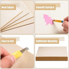 12 Pack 12 x 12 x 1/16 Inch-2 mm Thick Basswood Sheets for Crafts Unfinished …