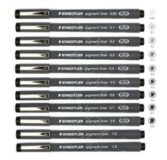 STAEDTLER Pigment liner Fineliner 308 DRAWING PENS FULL RANGE 0.05mm to 0.8mm