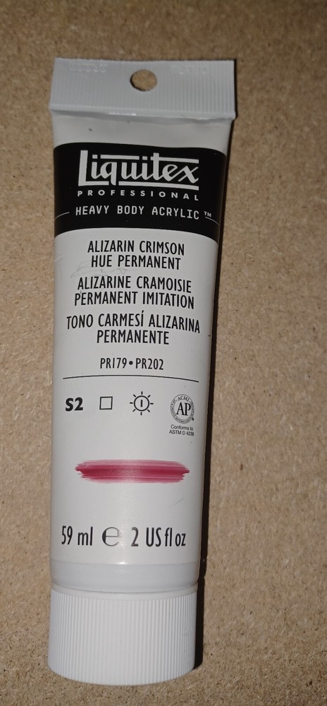 NEW Liquitex Heavy Body Artist Acrylics – Alizarin Crimson Hue Permanent, (2 oz)