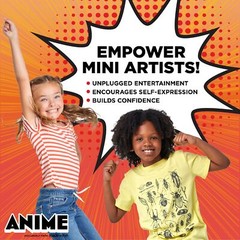 22 Piece Anime Art Kit Markers Stencils Sketchpad Comic Book DIY Set