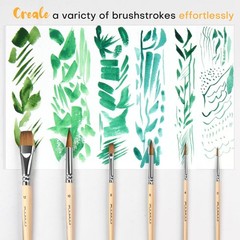 Sable Travel Watercolor Brushes, Fuumuui 6pcs Kolinsky Sable Watercolor Trave…