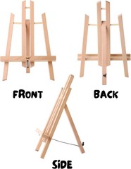 11 Inch Small Wooden Tabletop Easel for Painting, A-Frame Display Stand