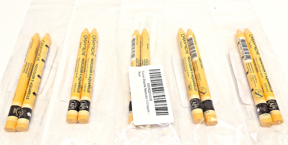 10 Caran d’Ache Neocolor II Aquarelle Pastels. DESERT ROSE 042 Soluble Wax FLESH