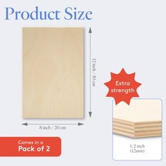 Baltic Birch Plywood, 12 mm 1/2 x 12 x 8 Inch, B/BB Grade Sheets| Woodpeckers