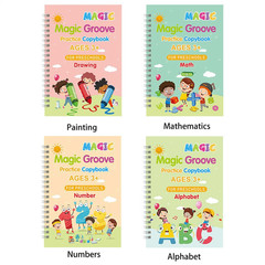 16Pcs Grooved Magic Practice Copybook Set Boys Girls Handwriting Book Practice