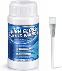 Acrylic Varnish, Gloss Varnish for Acrylic Painting, Non-Yellowing, Resists Crac
