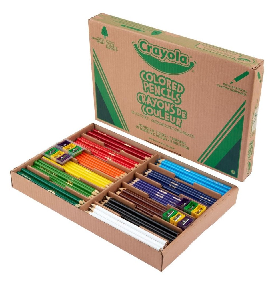 Crayola Classpack Kids’ Colored Pencils, Assorted Colors, 240/Carton (68-8024)