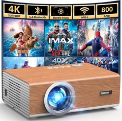 [Electric Focus/4K Support] Projector with WiFi 6 and Bluetooth 5.4, Highligh…