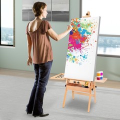 Foldable Painting Holder, Multifunctional Wood Easel, Adjustable Painting Stand