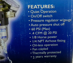 Aztek AC200 Compact Airbrush Compressor