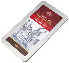 12 PCS Polycolor Grey Line Artist Coloured Pencils Drawing Sketching Kit