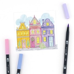 Tombow 56187 Dual Brush Pen Art Markers, Pastel, 1 Count (Pack of 10), Pastel
