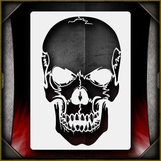 Skull 25 Airbrush Stencil Template Airsick