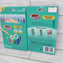 BIC Kids Ultra Washable Medium Markers Assorted Colors Lot of 2