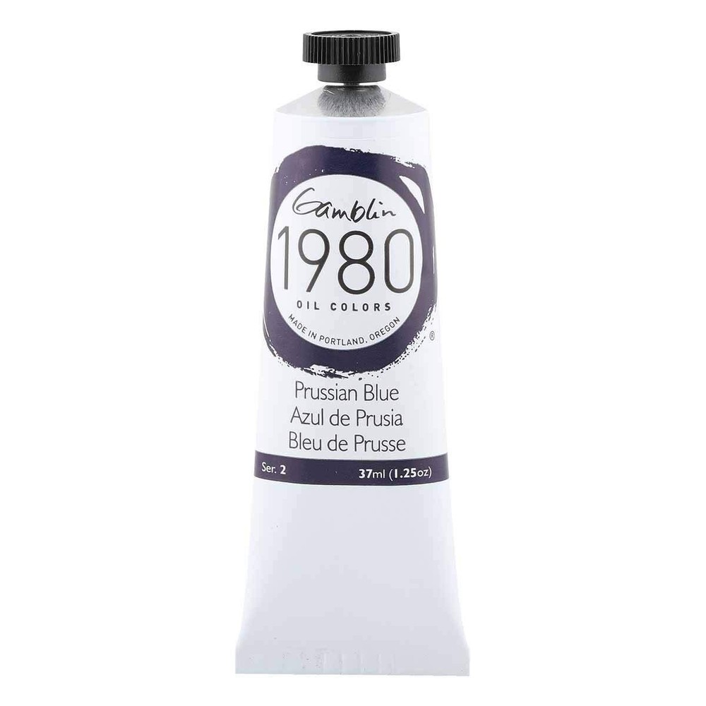 Gamblin 1980 Oil Prussian Blue 37Ml 1.25 Fl Oz (Pack of 1),