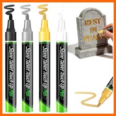 4 Pieces Waterproof Stone Touch-up Pen for Headstone Inscription Restoration …