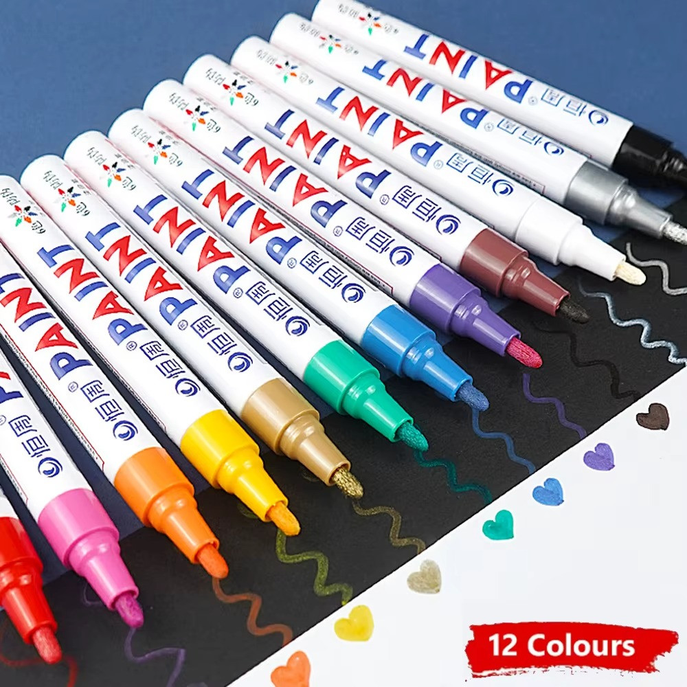 TOYO Oil Based Paint Pen, Waterproof Marker Car Tire Pen 3pc black