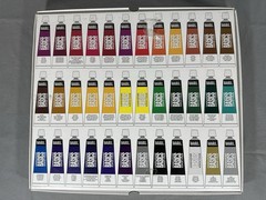 Liquitex BASICS Acrylic Paint Set 36 Tubes 22ml #101036 Partial Used Boxed Lot