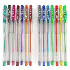 ARTEZA Glitter and Metallic Gel Pens Bundle, 14 Count (Pack of 2),