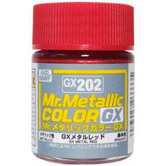 Mr. Hobby GX202 Mr. Metallic Color GX Metal Red Lacquer Paint 18ml – US