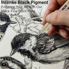 12 PCS Micro Fineliner Drawing Art Pens Assorted Sizes Waterproof Ink