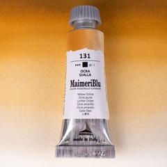 MaimeriBlu 12ml Single-Pigment Watercolor Paint – Yellow Ochre PY42 Professio…