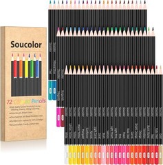 72-Color Colored Pencils For Adult Coloring Books, Soft Core Artist Ske