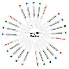 Zhhanhanw 10 Pcs 20MM Long Head Deep Hole Marker Pens,Multi Multicolor