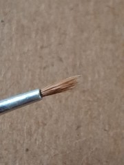 Artist Paint Brushes Precision Minature Detail Natural Angle Wood Metal Vtg 10
