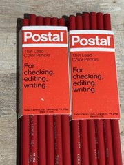 POSTAL Venus 104 RED Thin Lead Color Pencil Lot Of 24 NOS NEW! Faber Castell