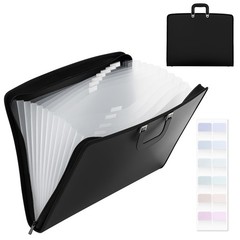 1 Pack 11 x 17 Art Portfolios, Expanding File Organizer with 13 Pocket for Ar…