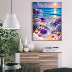 Paint by Numbers Kit for Adults Beginner, Beach Adult Paint by Number Kits on Ca