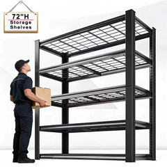 Nnovaroom 72″ Adjustable Metal Double Layer Column Shelving, Commercial Grade Ut