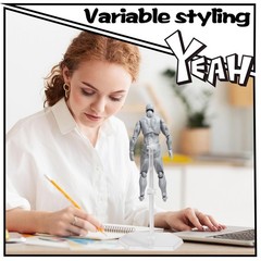 Body Kun Artist Manikin Figure Drawing Pose Tool – 5.5″ PVC Art Model