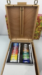 MEEDEN Acrylic Painting Set Easel Art Set Solid Beech-Wood Sketch Easel Box