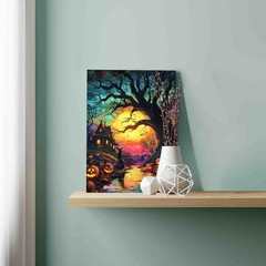 Tucocoo Halloween Spooky Scenery Paint by 16”x20”(Frameless), 03