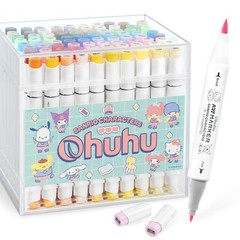 Sanrio Characters x Ohuhu Markers 80 Colors Set Brush & Fine Dual Tips