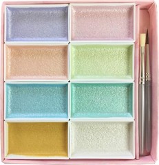 KISSHO GANSAI Pigment Painting Pearl Colors Set of 8 colors Japanese Art