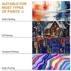 8Pcs, Stretched Canvas 8×12″ Artist Boards 4/5″ Profile Cotton Panels White