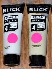 Lot of 8 BLICK Studio Acrylic Paint 4 oz each Different Colors Brand NEW