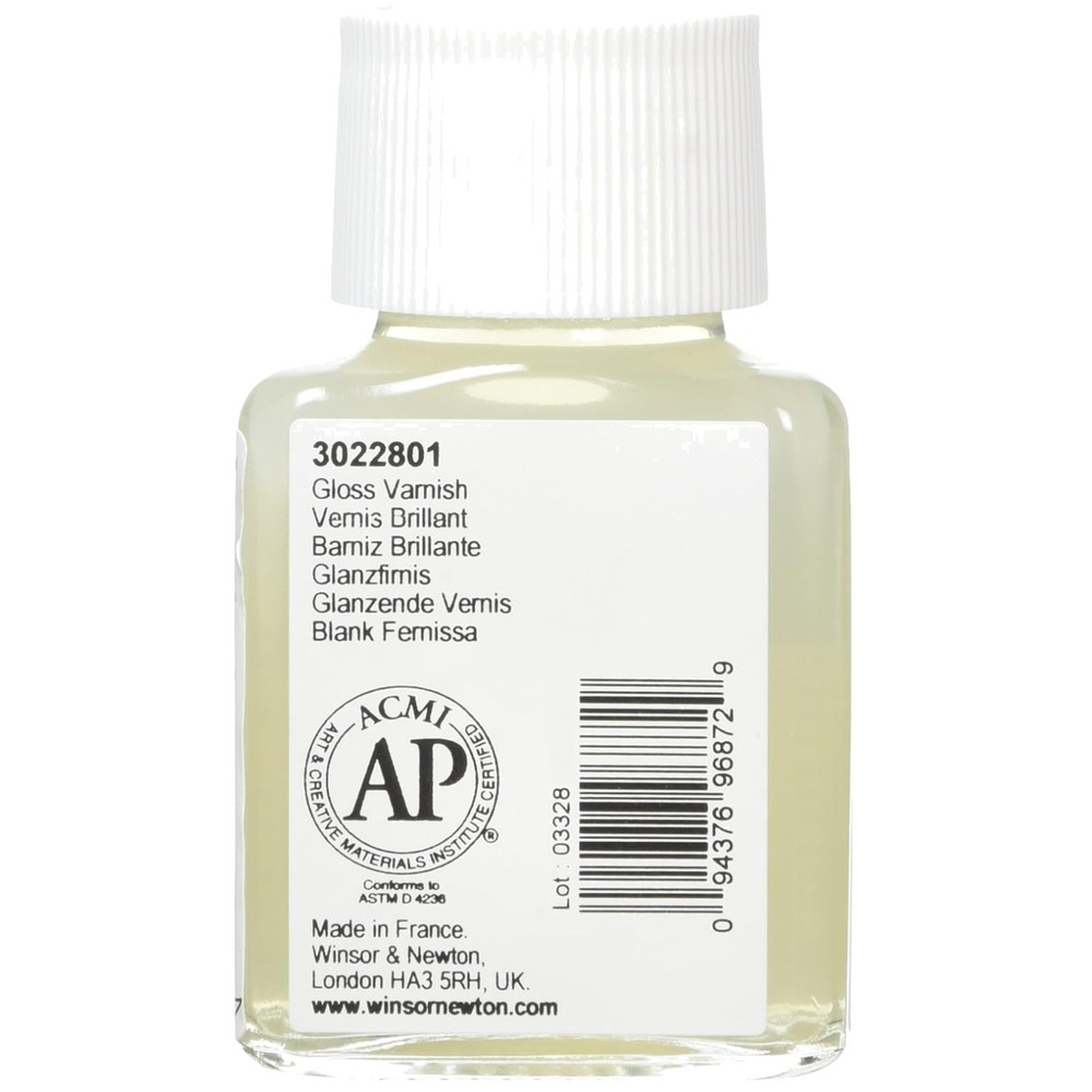 Acrylic Gloss Varnish, 2.5 oz 75ml Jar