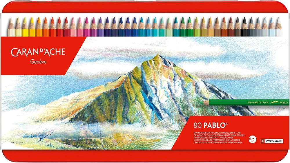 Caran D”Ache 666.380 Quality Art Products Colored Pencils, Set of 80