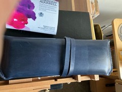 Schmincke Horadam watercolor set with leather case