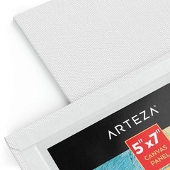 Arteza Canvas Boards for Painting, Pack 5 x 7 (Pack of 14), White – Premium