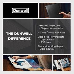 Black Art Portfolio 8.5×11 with Mounting Paper & Textured Cover – Durable Design