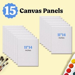 Chalkola 11×14 Canvas for Painting 15 Pack | Blank Canvas Panels for Painting