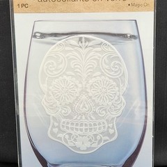 Crafter’s Square Day of the Dead Sugar Skull Glass Jar Stickers Magic-on 1 Pc.