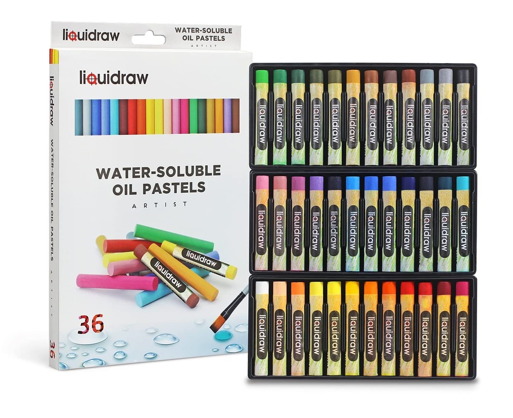 Liquidraw Soft Oil Pastels – 36 Pack | 1 Count (Pack of 36), Multicolor